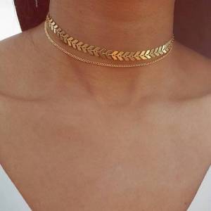 Arrow Style 2 layers Choker Necklace