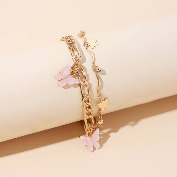 Layered Butterfly Anklet