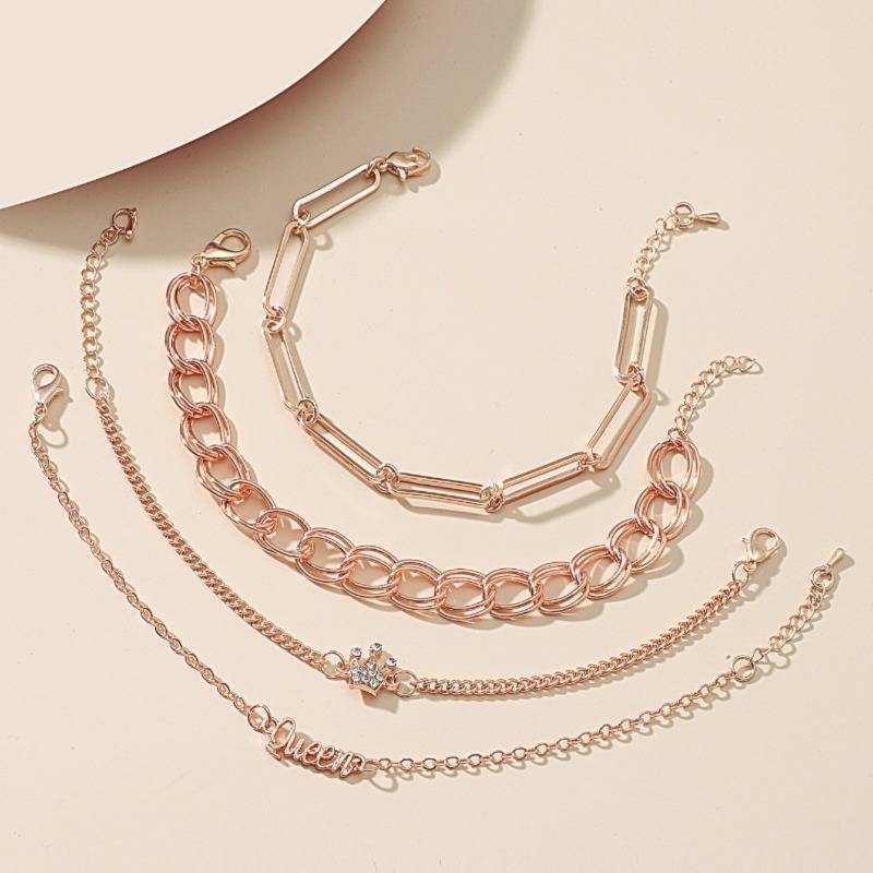 Multi-Layer Chain Anklet Set