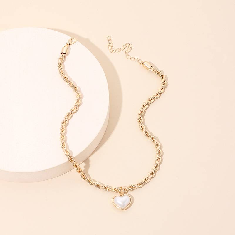 Opal Love Pendant Necklace