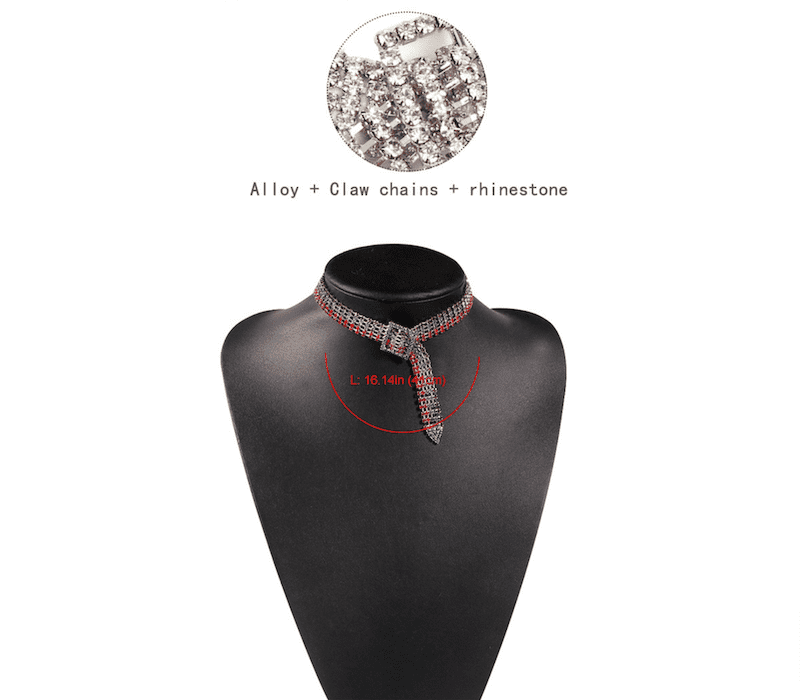 Rainbow color luxury diamond choker - Image 3