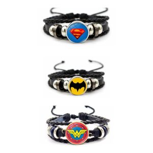 DC Comics Superheroes Leather Bracelet