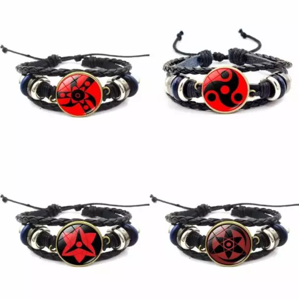 Mangekyou sharingan Naruto Leather Bracelet