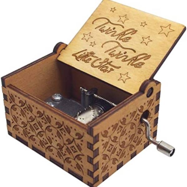 Twinkle Twinkle Brown Wooden Music Box