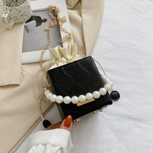 casual simple pearl handbag