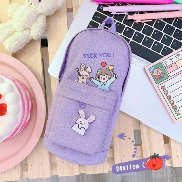 Kawaii Creative Stationery Bag.Purple