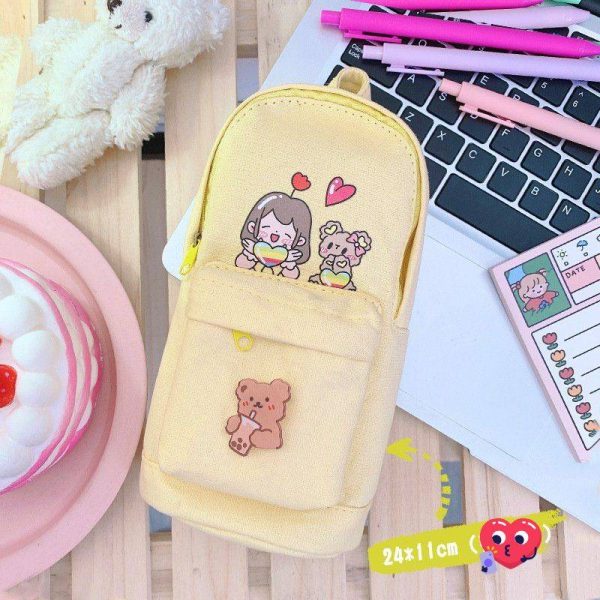 Kawaii Creative Stationery Bag.Yellow