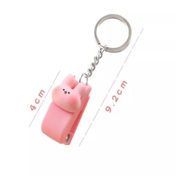 Kawaii mini stapler with keychain