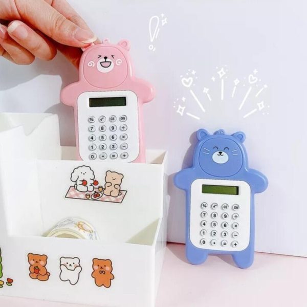 Kawaii Bear Shaped Mini Calculator