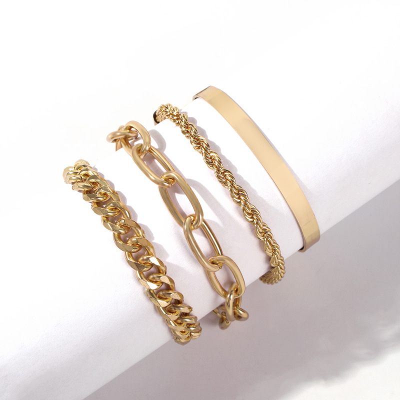 4pcs Chain Gold Bracelets