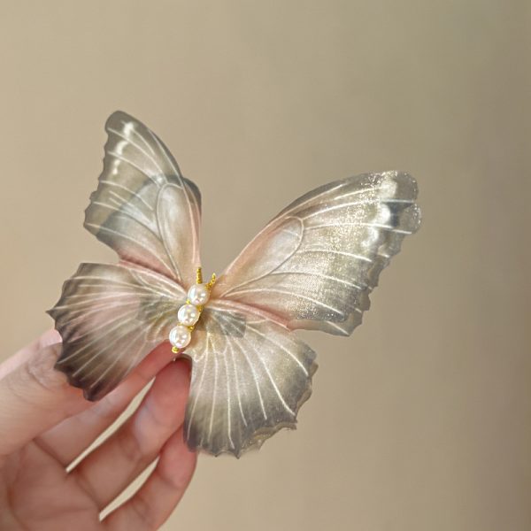 Cute Pearl Butterfly Hair Clip 3