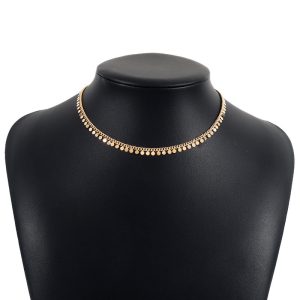 Golden Tassel Single-Layer Necklace