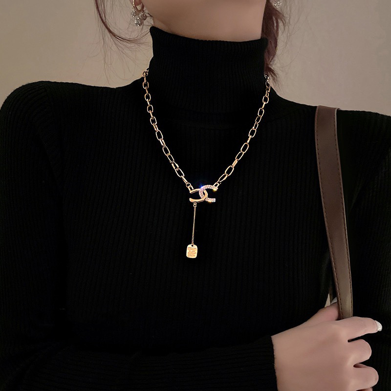 Golden premium Square Brand Chain Necklace