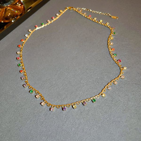 Rainbow Crystal Stone Necklace 1