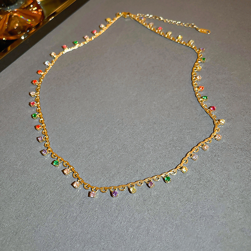 Rainbow Crystal Stone Necklace 1