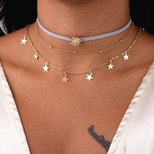 Star Sun Multi-Layer Necklace