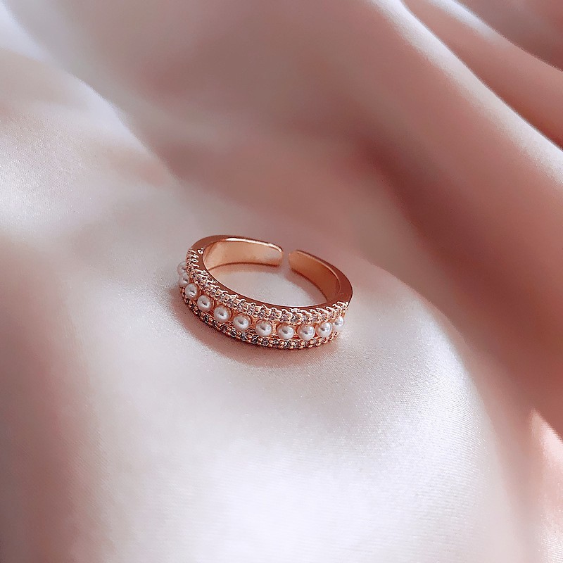 Korean Adjustable Pearl Ring