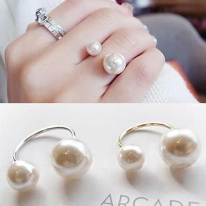 Korean Pearl Open Size Ring 3