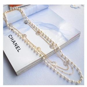 Long Multi Row Sweater Chain Necklace