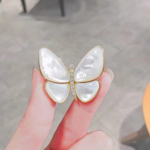 Pearl Gold Butterfly Korean Luxury Crystal Brooch