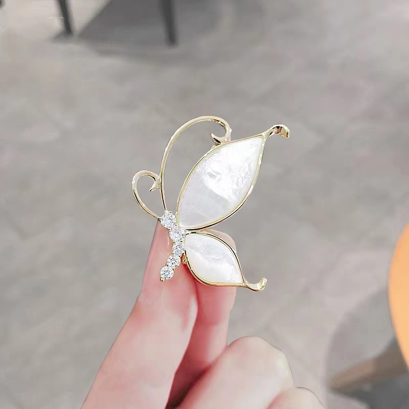 White Butterfly Korean Luxury Crystal Brooch