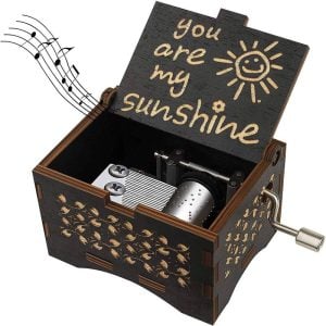 You are My Sunshine Wooden Music Box Black