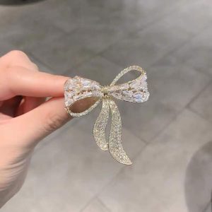 Zircon Bow Tie Brooch