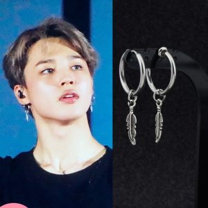 BTS Jimin Leaf Earrings