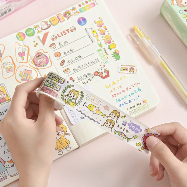 Kawaii Girl Large Stickers & Washi Tape Box