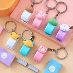 Kawaii Mini Stapler with Keychain