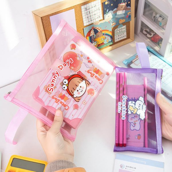 Transparent Cartoon Stationery Bag