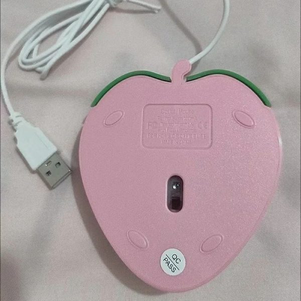 3D Strawberry Wired Mouse