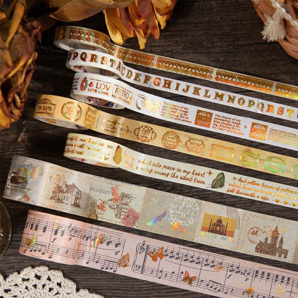 Premium Gold Foil Washi Tape Set