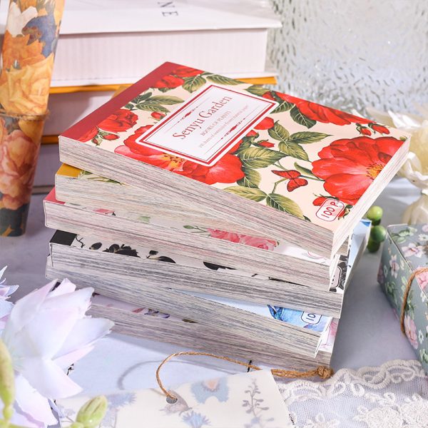 Floral Themed 100Pcs Journal Decorative Paper Book