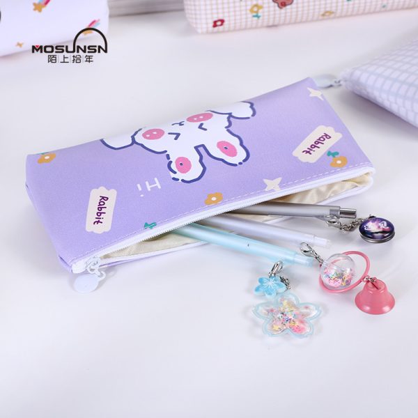 Kawaii Leather Pencil Bag Happy Bear