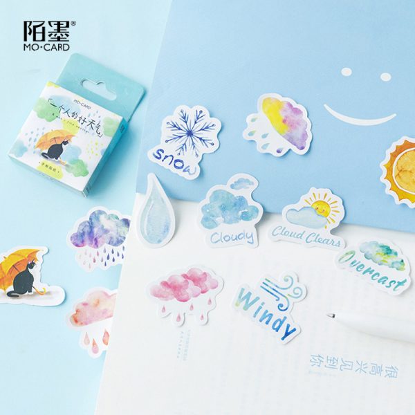 Weather Theme Mini Journal Stickers Box