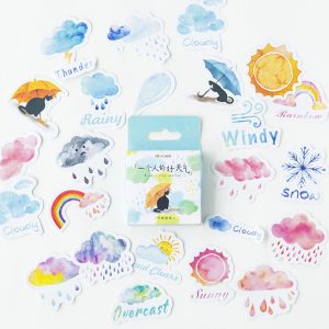 Weather Theme Mini Journal Stickers Box