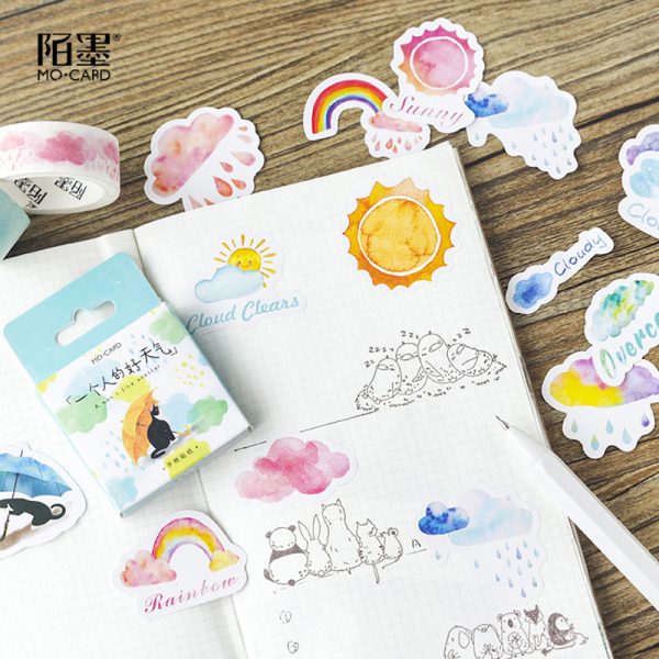 Weather Theme Mini Journal Stickers Box