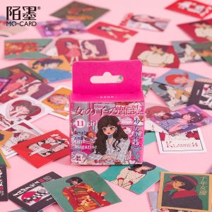 Retro Girl Magazine Journal Mini Stickers Box