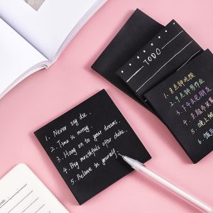 Solid Black Color Sticky Notes