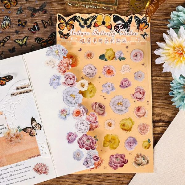 2 Pcs Butterfly Theme Scrapbooking Sticker