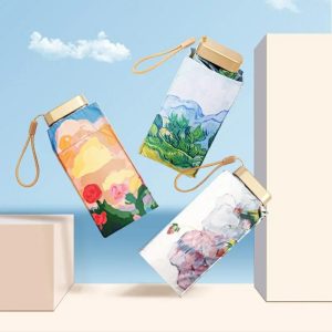 Oil Painting Aesthetic Pocket Umbrella