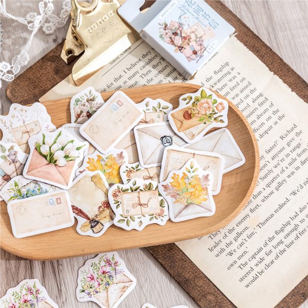 Fancy Envelope Handbook Decoration Mini Journal Stickers Box