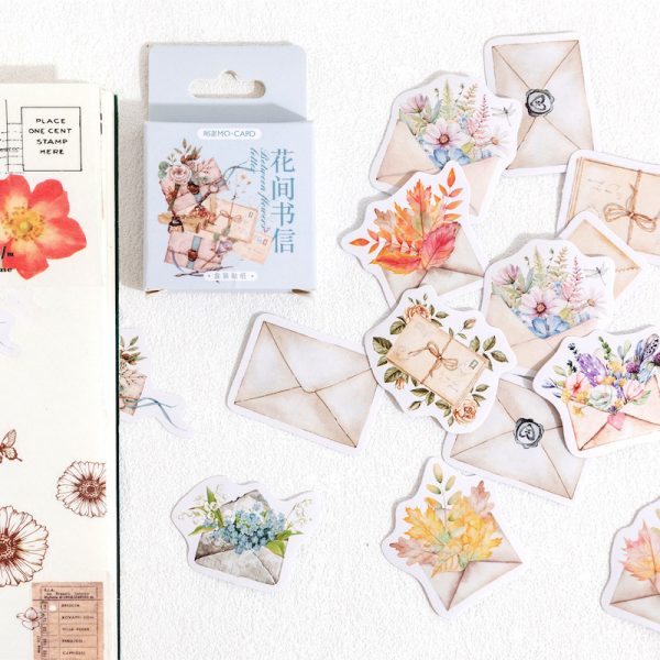 Fancy Envelope Handbook Decoration Mini Journal Stickers Box