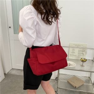 Japanese Solid Color Shoulder Crossbody Bag