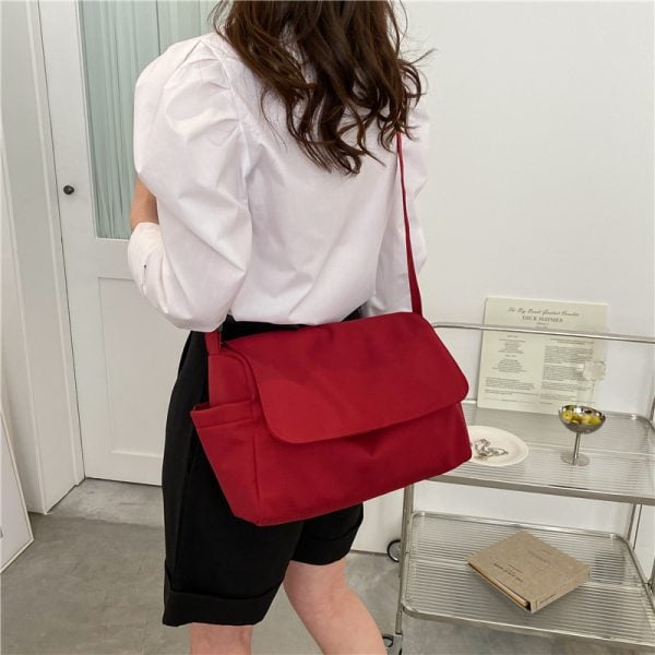 Japanese Solid Color Shoulder Crossbody Bag