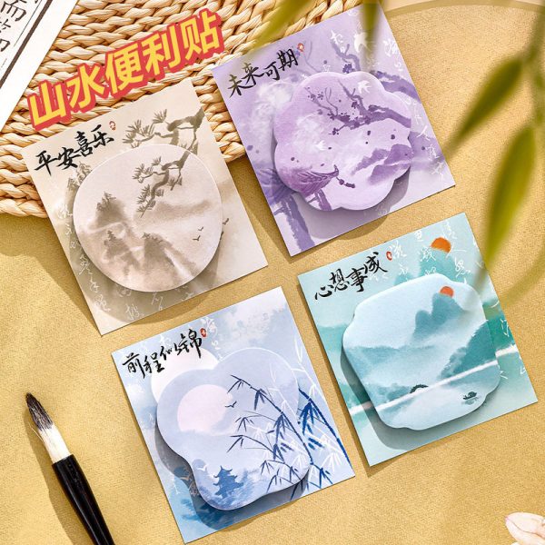Aesthetic Scenery Painting Sticky Notes