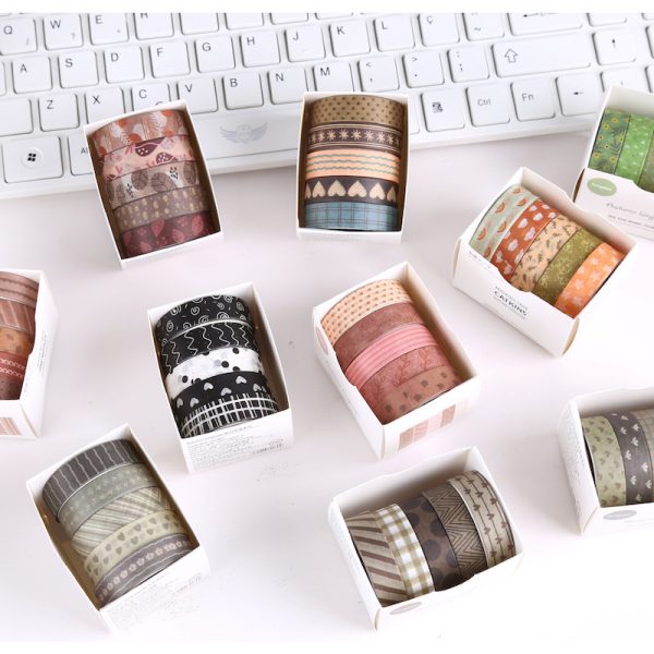 Decorative 5 Pcs Washi Tape Set