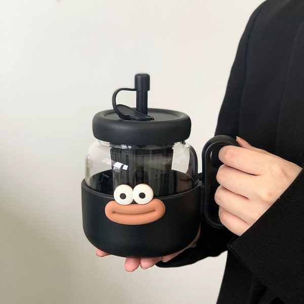 1000 ML Kawaii Water Bottle With Straw