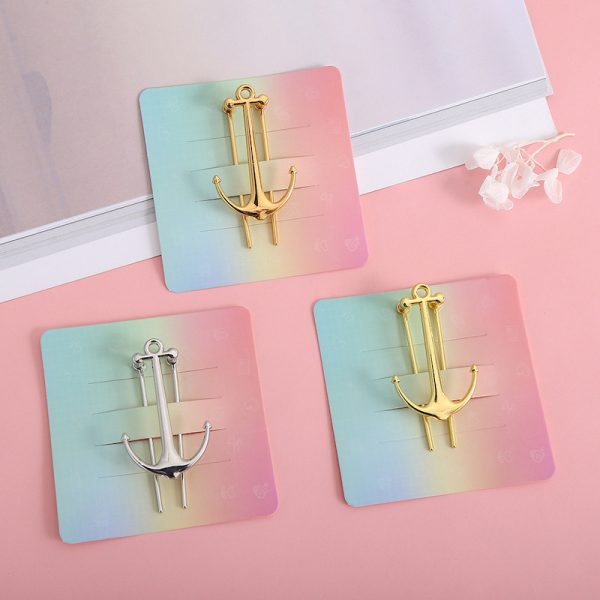 Double Pole Anchor Metal Bookmark